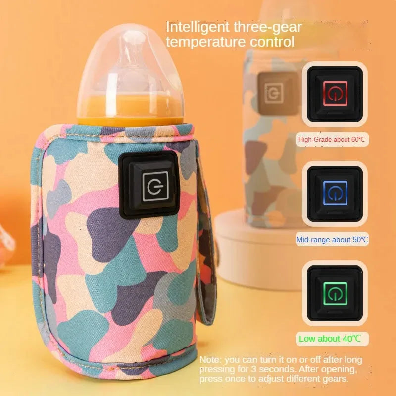 USB Milk Water Warmer Travel Stroller Insulated Bag Baby Nursing Bottle Heater Supplies for Outdoor